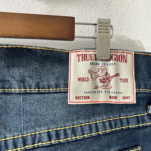 True Religion Ricky Big T Flap Relaxed Straight Fit Jeans SZ 36 X 34 NWT